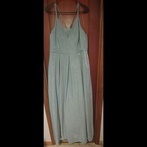 Crystal Doll Blue/Teal Sparkly Prom Dress